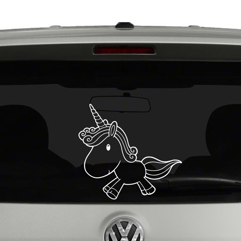 Happy Unicorn Vinyl Decal Sticker Car Window