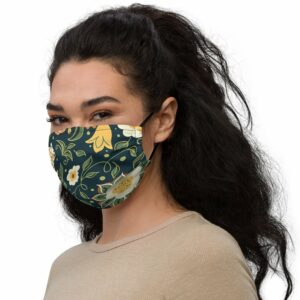 Floral Patter 1 Premium face mask - Image 3