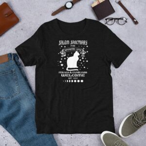 Salem Sanctuary For Wayward Cats 1962 Ferals and Familars Short-Sleeve Unisex T-Shirt - Image 3